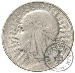 5 złotych - Polonia (głowa kobiety) - ze znakiem mennicy